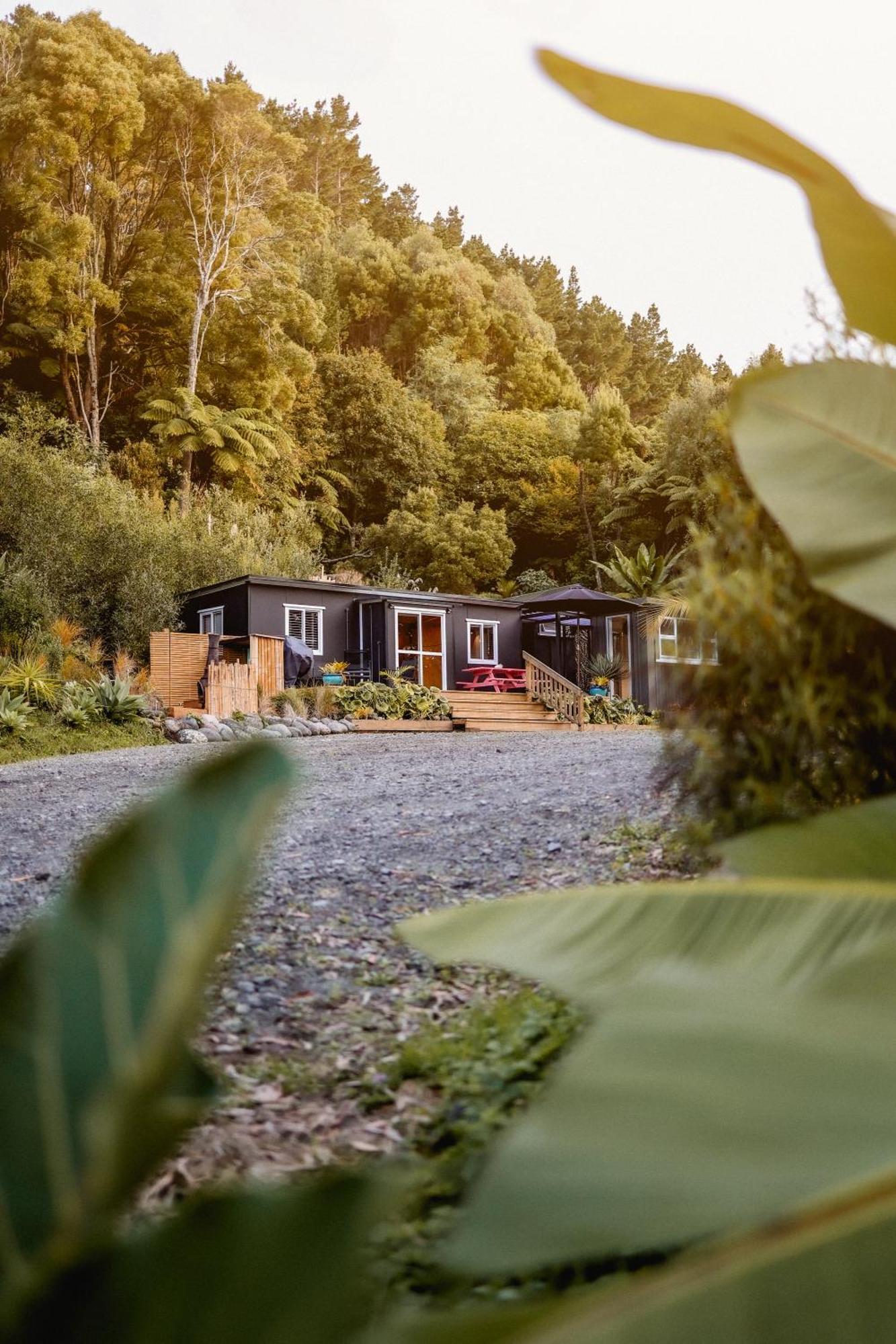 Kaitake Kabana - Unique, Off-Grid, Studio Retreat Oakura エクステリア 写真